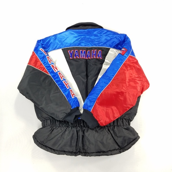 Yamaha Jacket Black Red Wht Blue Colorblock Snowmobile Racing Women’s XT VTG Y2K - Picture 8 of 16
